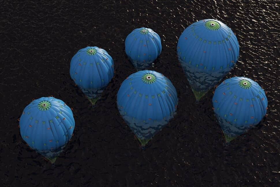 Parachutes ouverts
