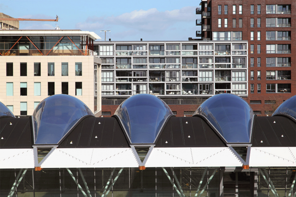 Couverture de Hall en coussin ETFE - Centre Commercial technologie Highpoint